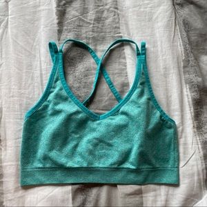 Green Reebok sports bra